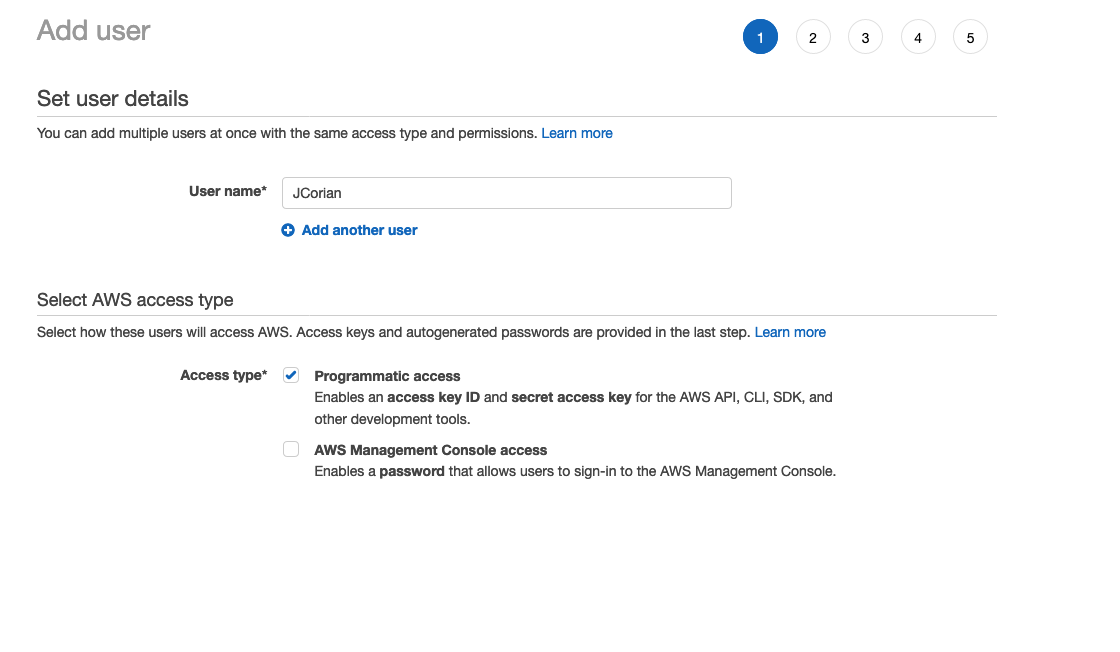 aws accounts users separation of concerns