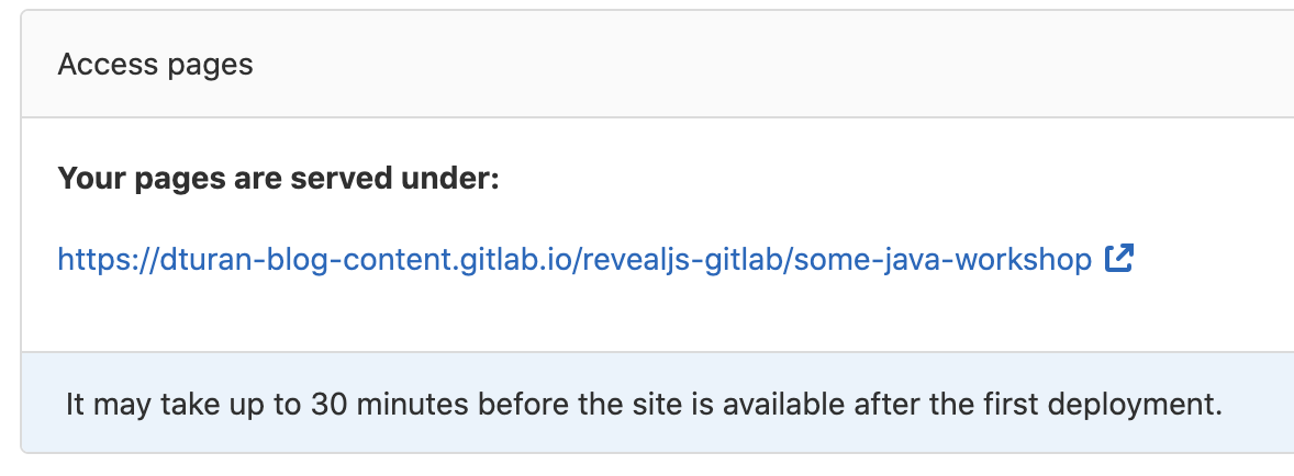 gitlab pages url