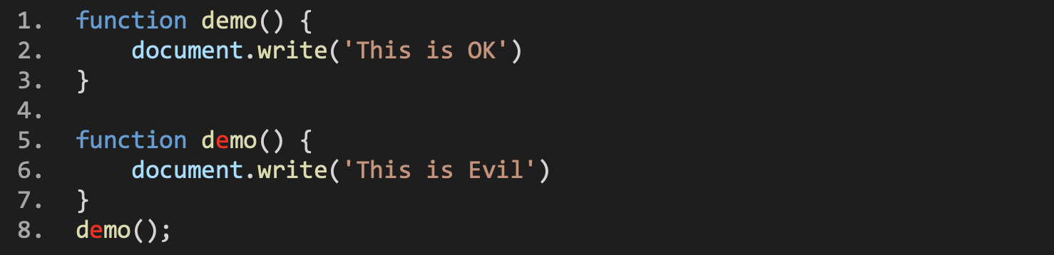 Homoglyph attack visual