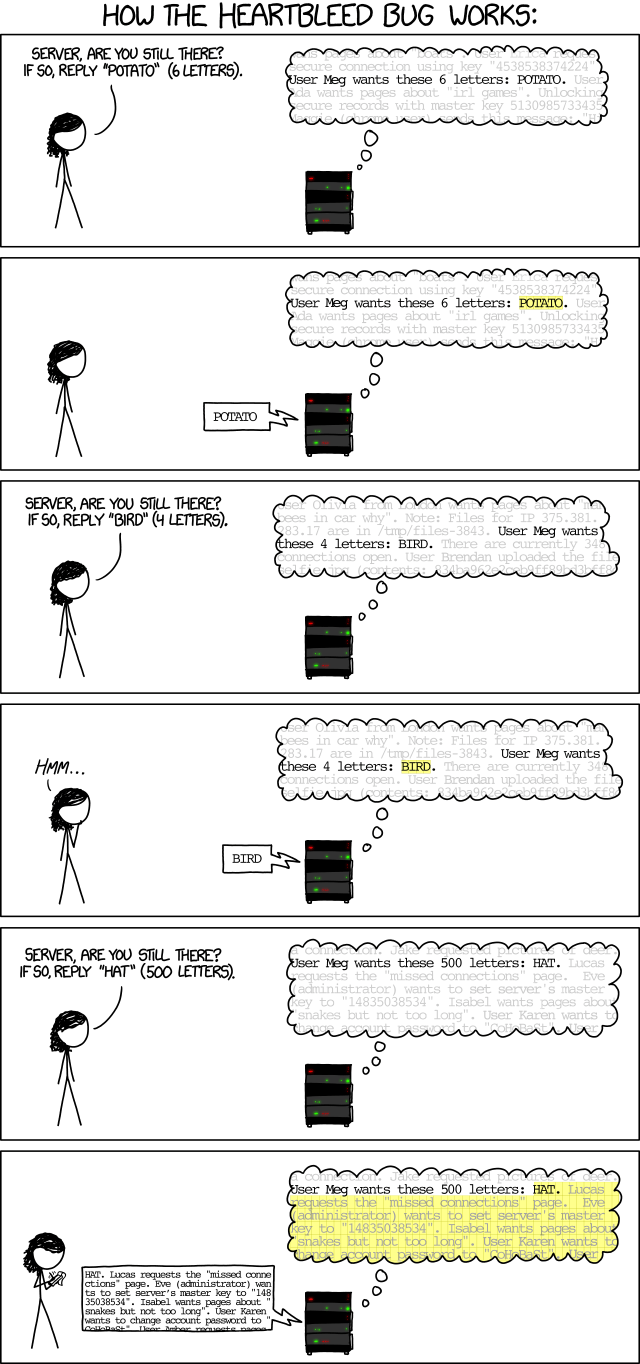 Heartbleed explanation by xkcd